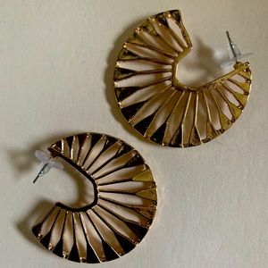 Sunburst Gold Plated Earrings